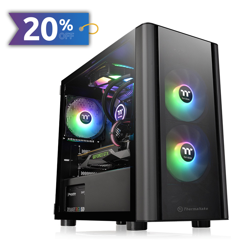 Gabinete TT V250 Mid Tower TG ARGB Fan 3 RGB Fan 1 4025 THERMALTAKE