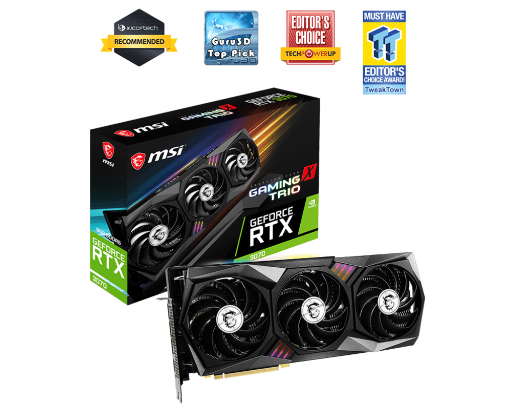 VGA MSI GeForce RTX 3070 GAMING X TRIO 8G (3053) | MSI