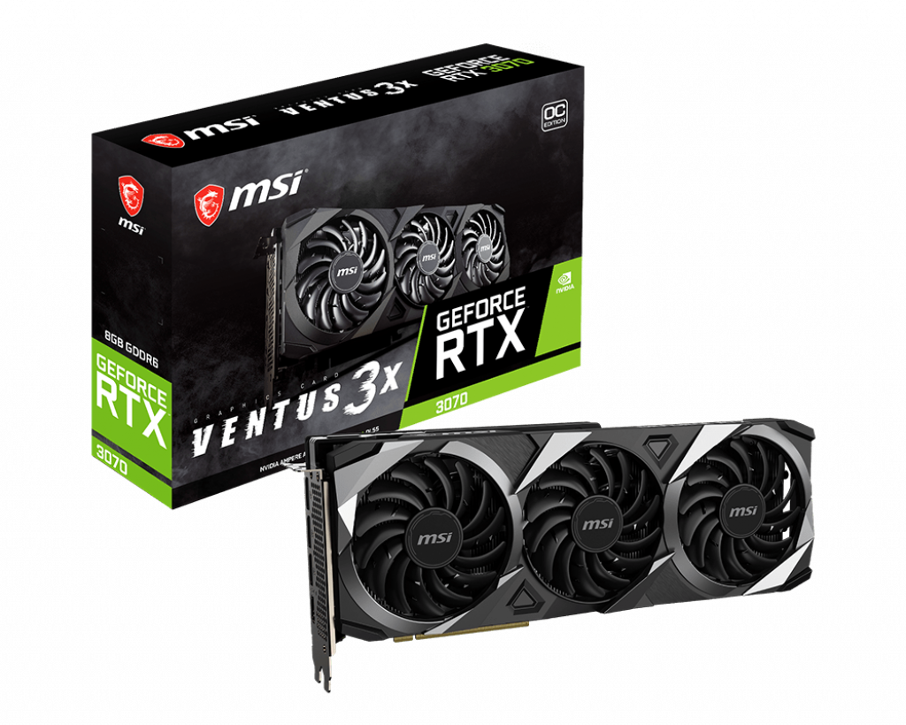 VGA MSI GeForce RTX 3070 VENTUS 3X PLUS 8G OC LHR BV (8588) | MSI