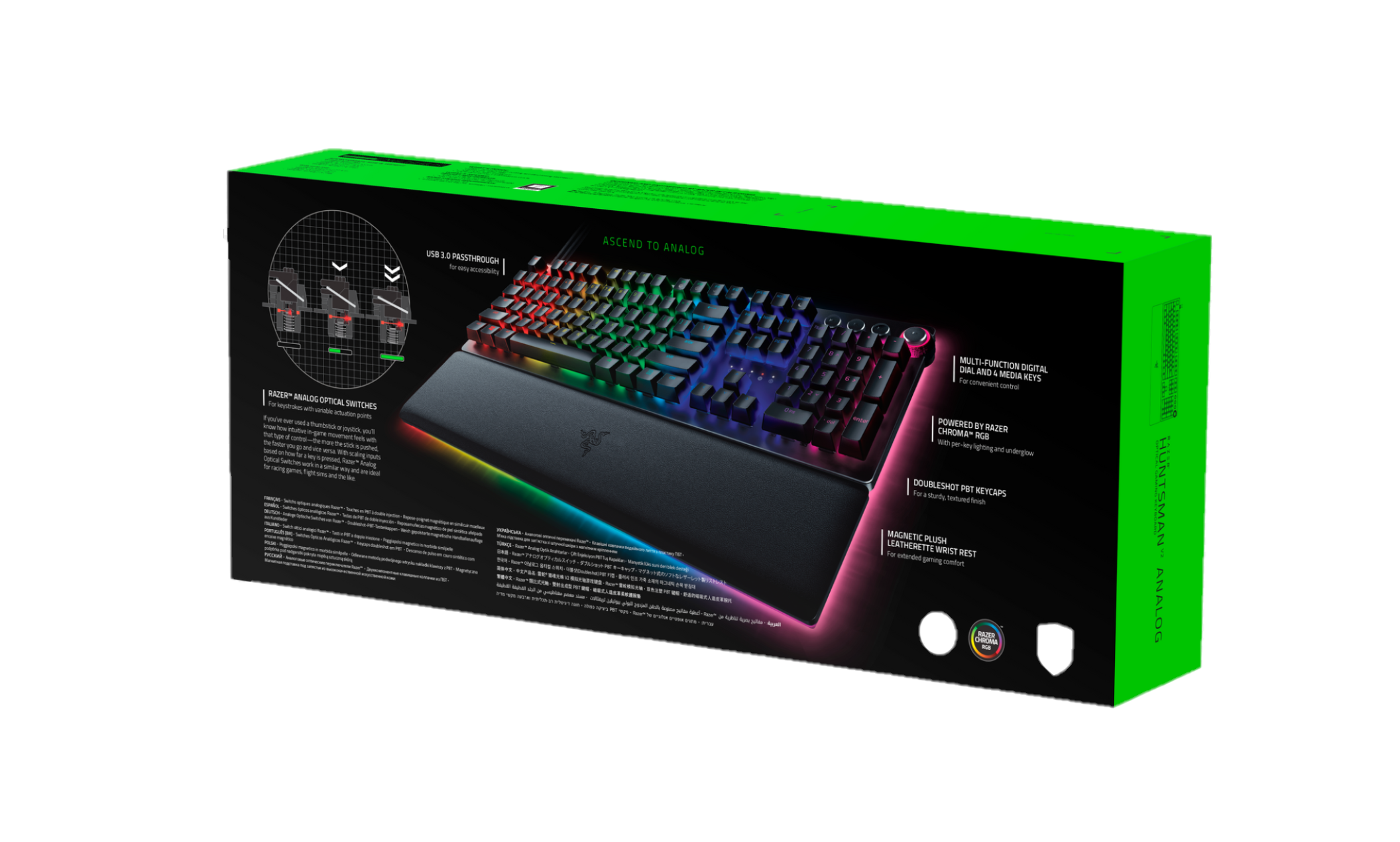 Teclado Razer Huntsman V2 Analog Optical SP Layout Black (6692