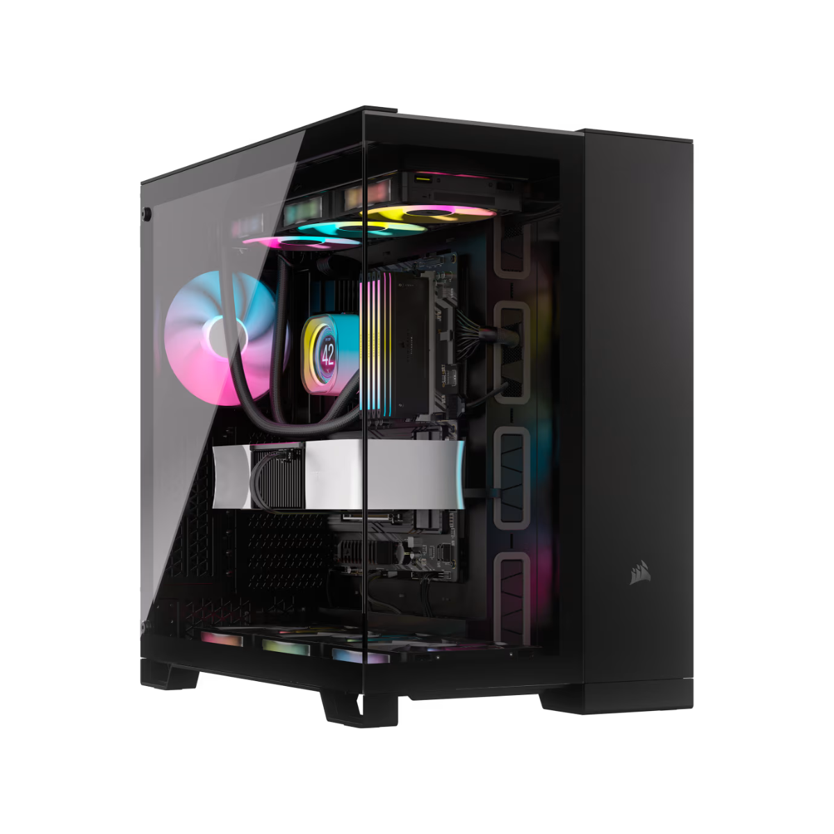 Gabinete Corsair 6500X Mid-Tower TG iCUE RGB Fan x3 Black (5242