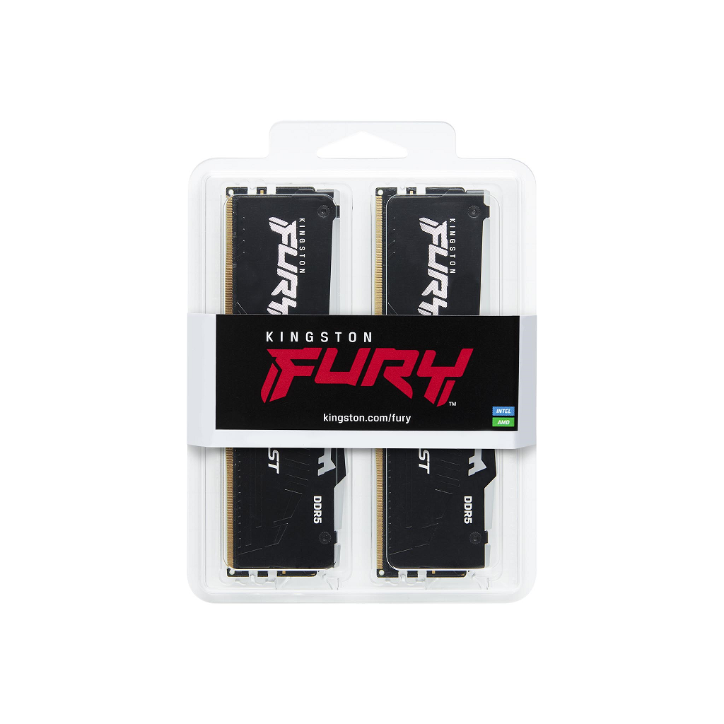 Memoria DDR5 Kingston 64GB (2x32GB) 6000 Mhz FURY Beast Black RGB