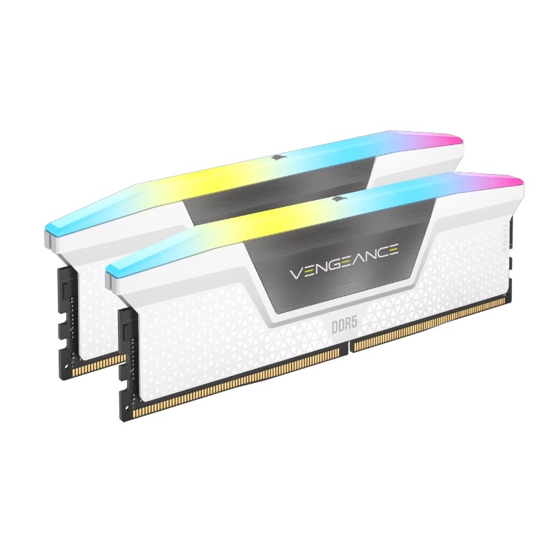 Memoria DDR5 Corsair 32Gb (2x16Gb) 6000 MHz Vengeance RGB AMD EXPO & Intel XMP CL30  White