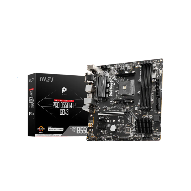 Mother MSI PRO B550M-P DDR4 AM4 (Serie 3000/4000/5000) (3547)