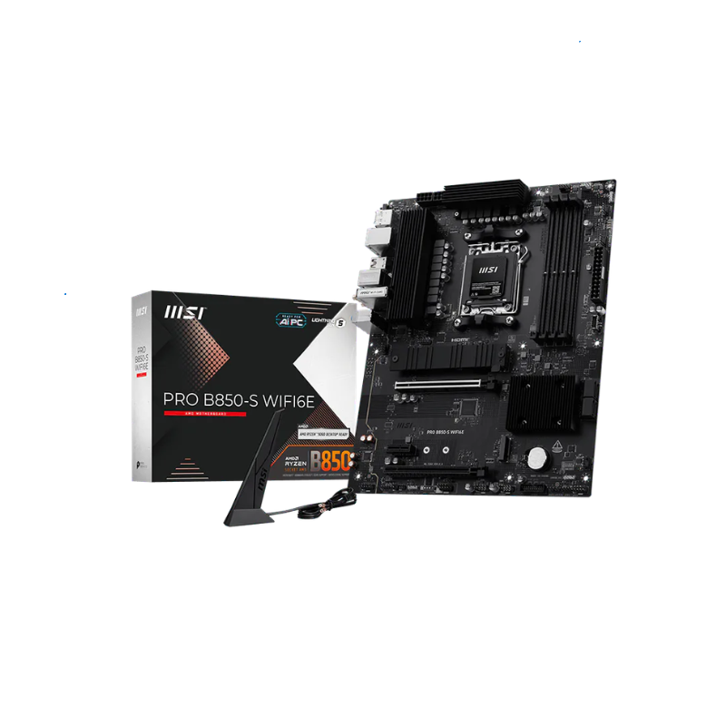 Mother MSI PRO B850-S WIFI6E DDR5 AM5 (Serie 7000/8000/9000) (5338)
