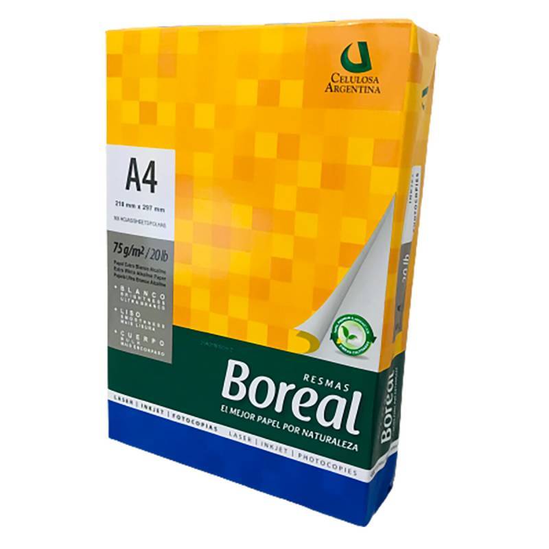 Pack x 10 Resma Boreal A4 75 Grs