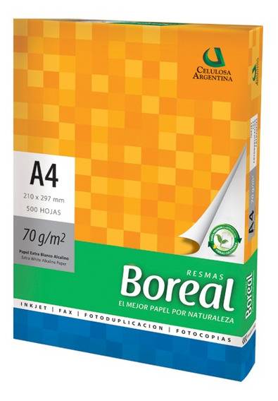 Pack x 10 Resma Boreal A4 70 Grs (1055)