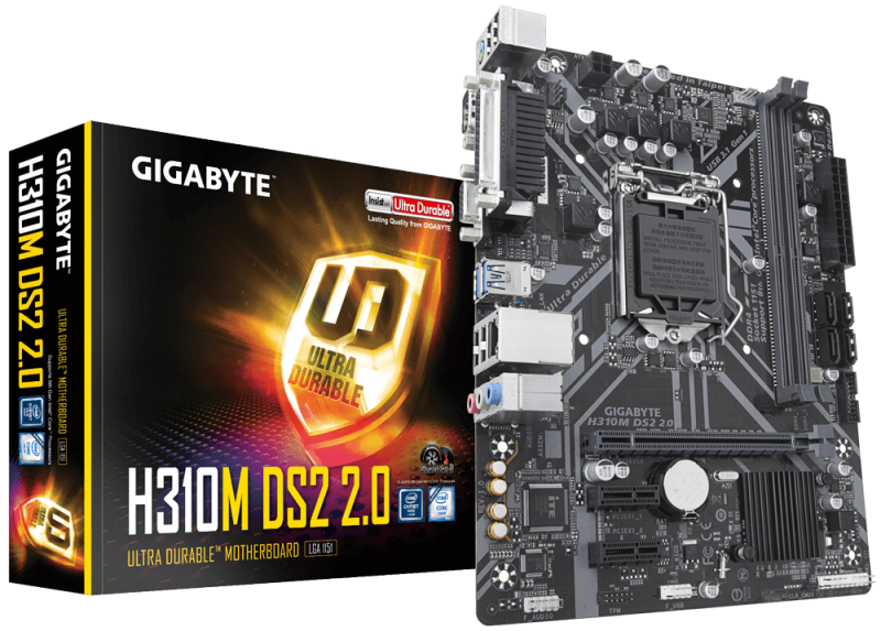 Mother GIGABYTE H310M-DS2  2.0 s1151 DDR4 SERIE/PARAL (8va y 9na) (3803)