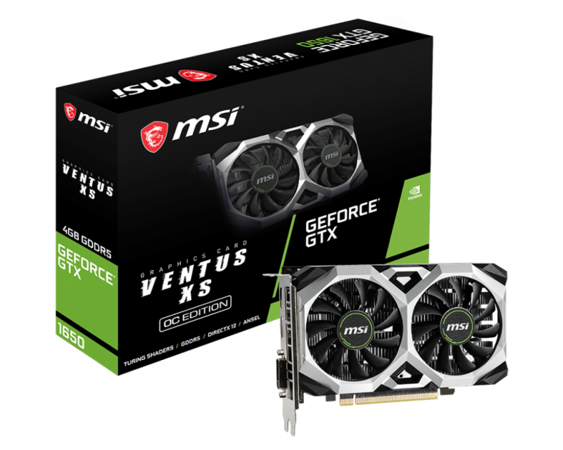 VGA MSI GeForce GTX 1650 VENTUS XS 4G OC (0287)