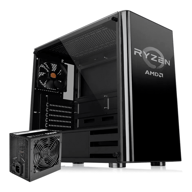 Gabinete TT RYZEN V200 TG Negro C/PSU 500W (3875)