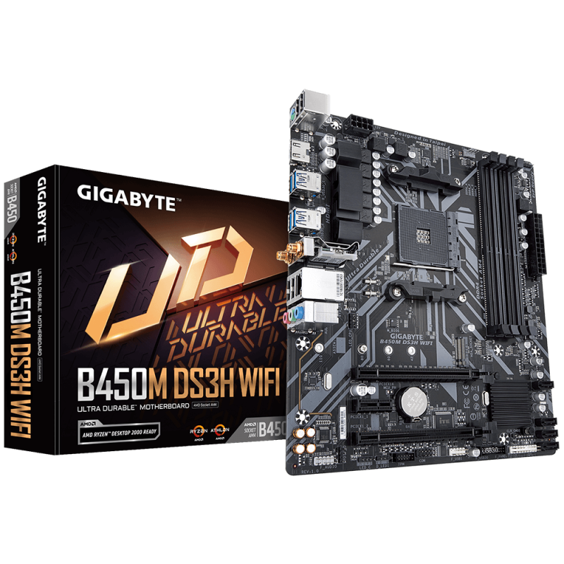 Mother Gigabyte B450M DS3H WIFI DDR4 AM4 (Serie 3000/4000/5000) (5586)