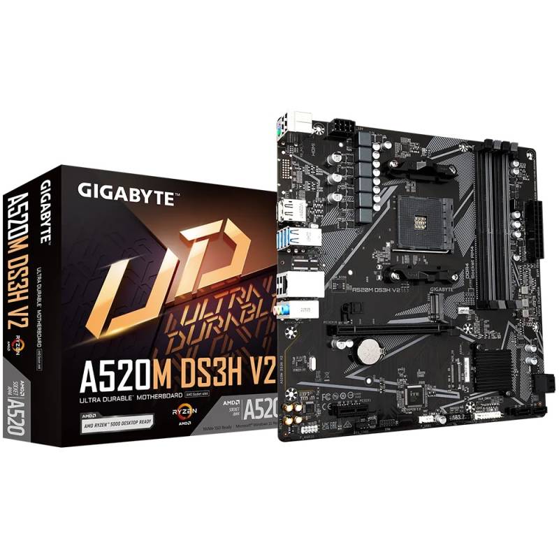 Mother GIGABYTE A520M DS3H V2 sAM4 DDR4 (3ra y 5ta Gen) (4690)