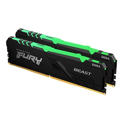 Memoria DDR4 Kingston 16Gb (2x8Gb) 3600 MHz FURY BEAST RGB (9088