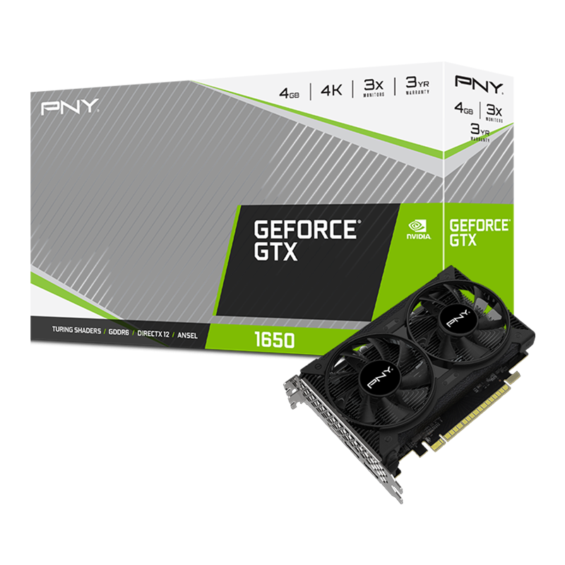 VGA PNY GeForce GTX 1650 4GB GDDR6 DUAL FAN (0076)