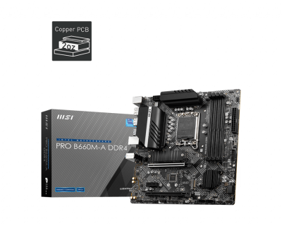 Mother MSI PRO B660M-A DDR4 s1700 (12va Gen) (1460)