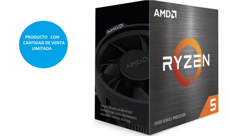 Proces. AMD Ryzen 5  5500  AM4 CON COOLER SIN VIDEO (4121)