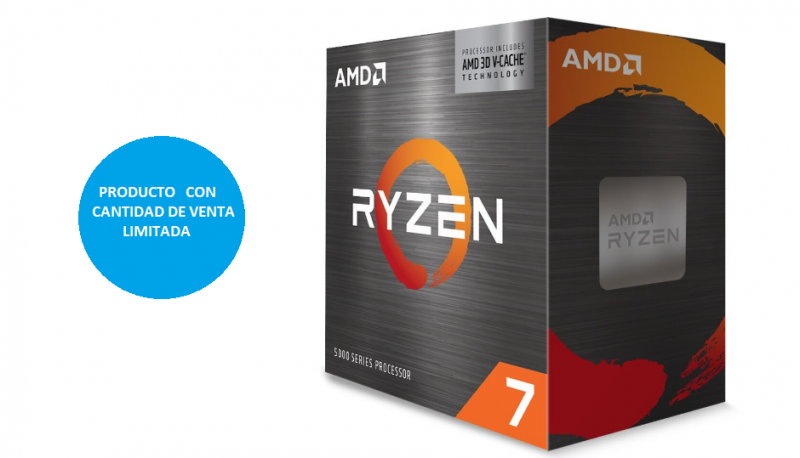 Proces. AMD Ryzen 7 5800X3D SIN VIDEO SIN COOLER (3797)