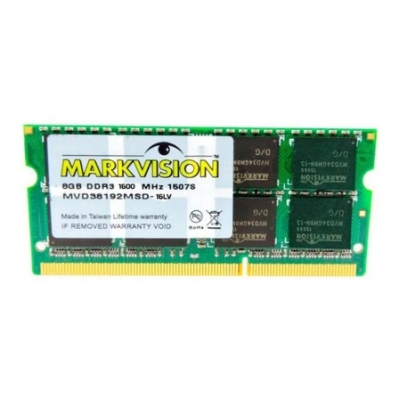 Memoria SODIMM DDR3 Markvision 8Gb 1600 MHz 1.35V BULK (6372)