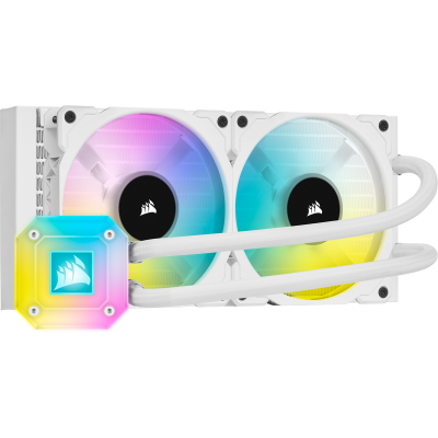 Water Cooling Corsair iCUE H100i ELITE Capellix 2x CPU Cooler 240mm White (0609)