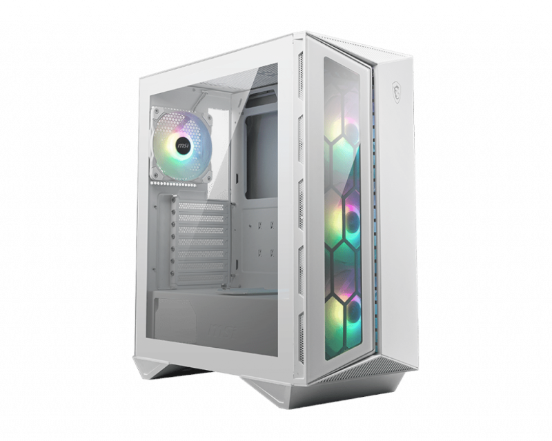 Gabinete MSI MPG GUNGNIR 110R TG ATX Fan Front ARGB x3 / Back ARGB x1 White (9301)