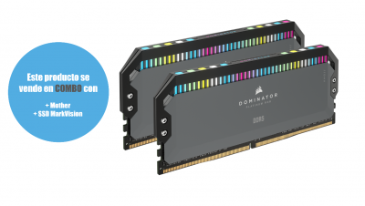 Memoria DDR5 Corsair 32Gb (2x16Gb) 5600 MHz Dominator Platinum RGB p/AMD (7824)