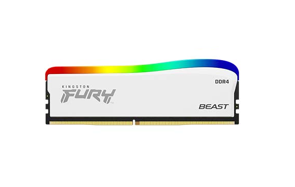 Memoria DDR4 Kingston 8Gb 3200 MHz FURY WHITE RGB (0403)