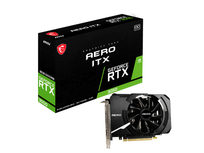 VGA MSI GeForce RTX 3050 AERO ITX 8G OC (3301)