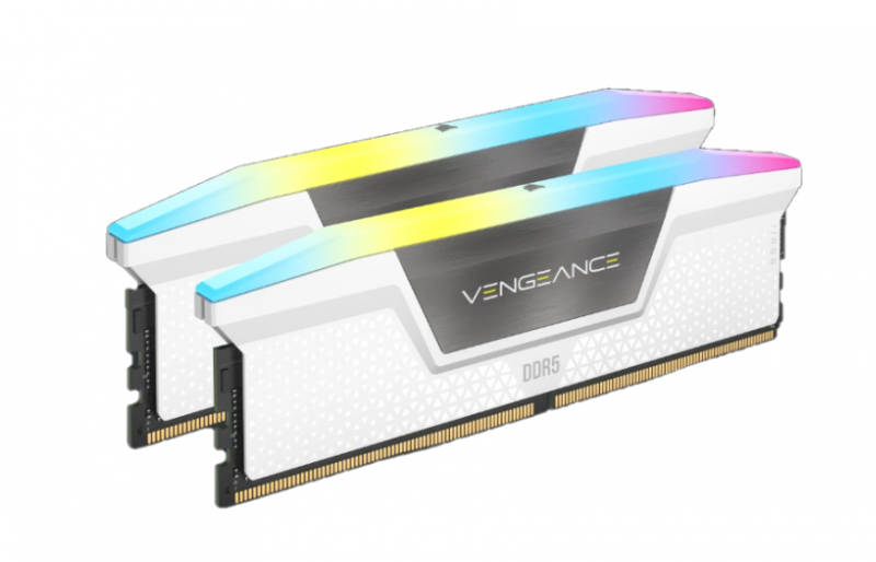 Memoria DDR5 Corsair 32Gb (2x16Gb) 5200 MHz Vengeance RGB White  (4670)