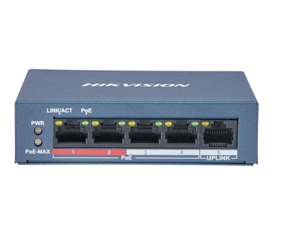 DS-3E0105P-E/M  Switch Hikvision 4p PoE  Fast Ethernet 38W (3952)