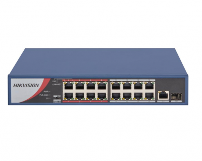 DS-3E0318P-E/M  Switch Hikvision 16p PoE Fast Ethernet 135W (1248)