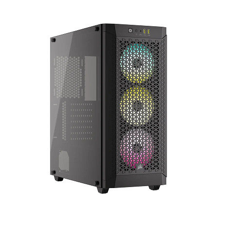 Gabinete Corsair 480T RGB Airflow TG Mid-Tower Fan ARGB x3 Black (2394)