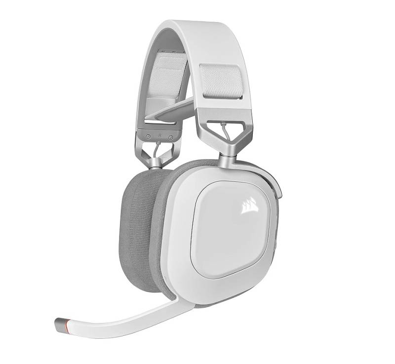 Auricular Corsair HS80 RGB Wireless Spatial Audio White (5208)
