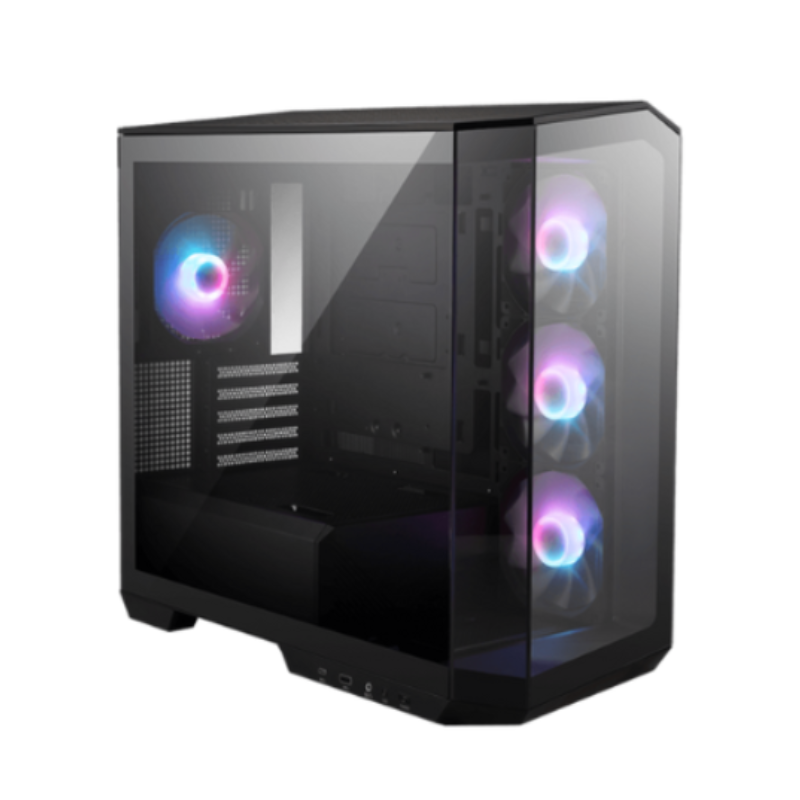 Gabinete MSI MAG PANO M100R PZ Micro ATX TG x2 ARGB Fan x4 Black (6471)