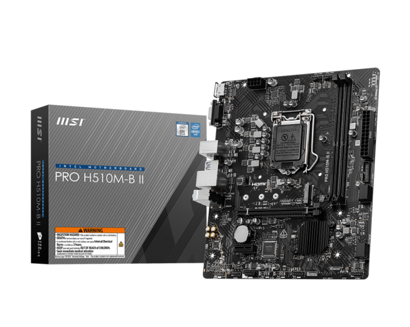 Mother MSI PRO H510M-B II DDR4 1200 (solo 10ma gen) (6963)