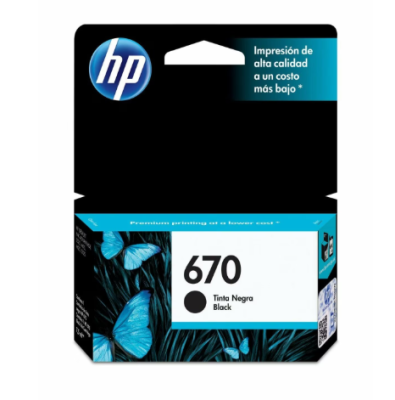 HP 670 BLACK INK CARTRIDGE CZ113AL (9980)