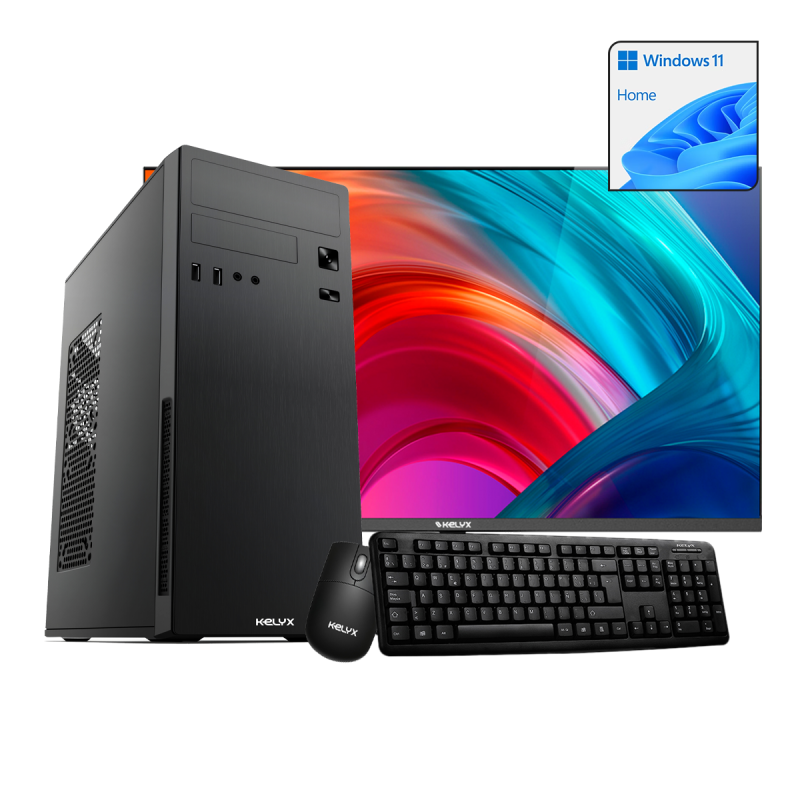 Sist. Kelyx AMD Ryzen 3-3200G 8G M.2 256G Win 11H + Monitor 24