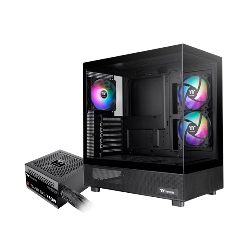 Gabinete TT View 270 Plus Lite Fan ARGB x3 TG x2 c/Fuente 750W Bronze (4506)