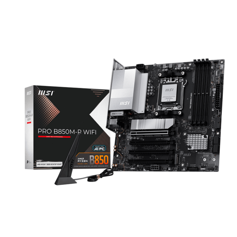 Mother MSI PRO B850M-P WIFI DDR5 AM5 (Serie 7000/8000/9000) (0181)