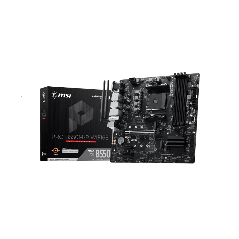 Mother MSI PRO B550M-P WIFI6E DDR4 AM4 (Serie 3000/4000/5000) (3530)